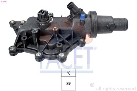 Термостат Renault Megane/Laguna/Clio/Scenic 1.4/1.6i 98- (89C) (7.8705) facet 78705