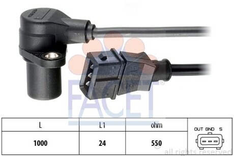 Датчик оборотов коленвала Chevrolet Epica 2.0 (05-06) facet 9.0228