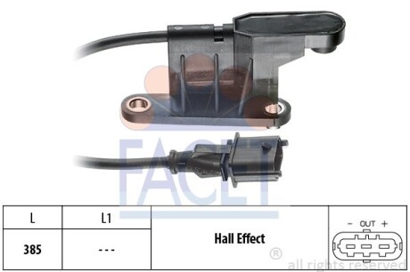 Датчик оборотов коленвала Opel Astra G 1.4, 1.6 16v (98-05) (9.0316) facet 90316