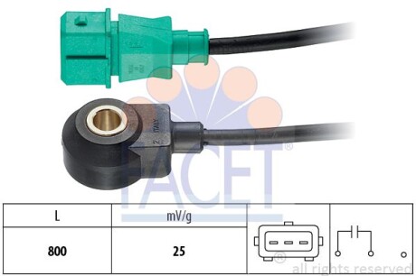 Датчик детонации VW Touareg 4.2 v8 (02-06) (9.3013) facet 93013