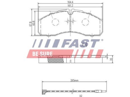 КОЛОДКИ ГАЛЬМІВНІ fast ft29117