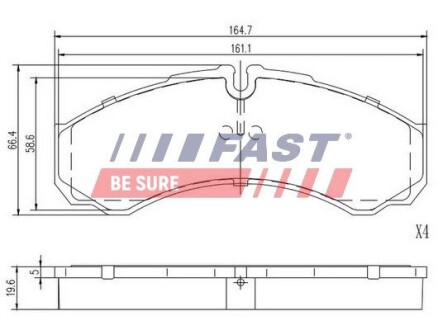 Колодки Тормозные IVECO Daily 00- зад Без Датчика 60/65C13 fast ft29121