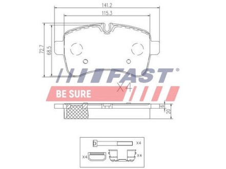 Колодки Тормозные IVECO Daily 06- Зад Без Датчика 35C14/C16/C18 fast ft29136