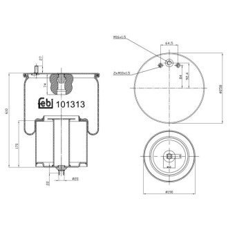 Пневмоподушка febi bilstein 101313