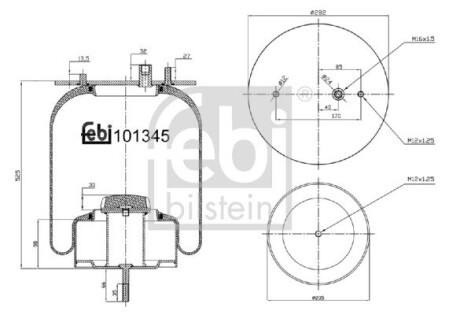 Пневмоподушка febi bilstein 101345