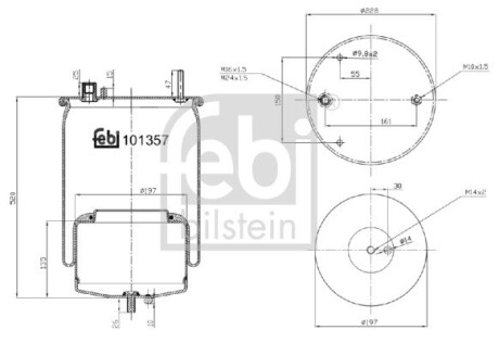 Пневмоподушка febi bilstein 101357