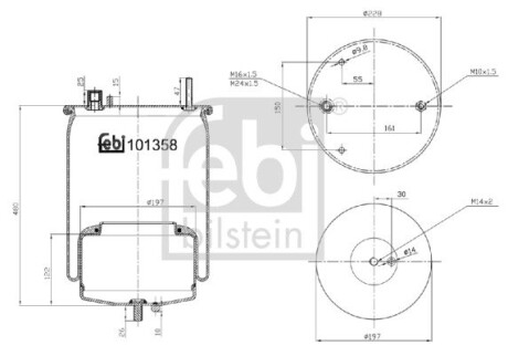 Пневмоподушка febi bilstein 101358