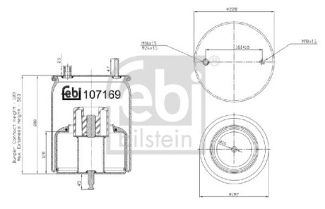 Подушка амортизуюча febi bilstein 107169 (фото 1)