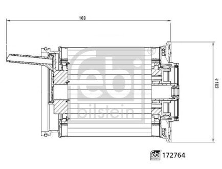 FEBI VW фільтр паливний Touareg 3.0TDI 17-, AUDI A6 2.0TDI 13-, Q7/Q8 3.0TDI 5- febi bilstein 172764