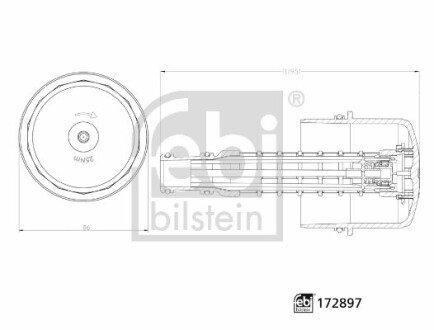 FEBI кришка корпуси масляного фільтра DB 203 febi bilstein 172897