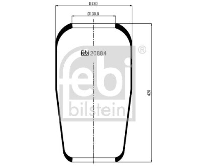 Пневморесора підвіски febi bilstein 20884