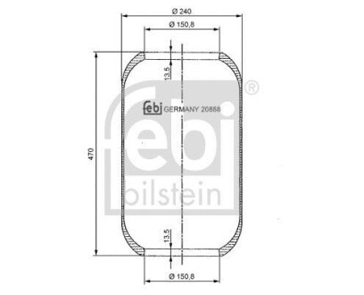 Пневморесора підвіски febi bilstein 20888