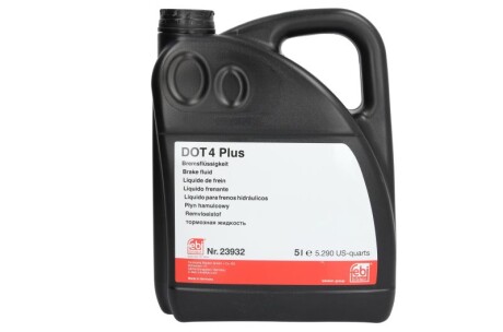 Жидкость тормозов. FEBI DOT4 Plus (Канистра 5л)) febi bilstein 23932