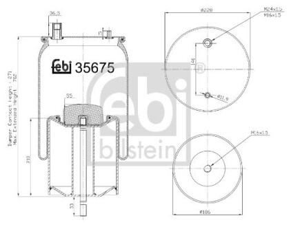 Пневмоподушка febi bilstein 35675