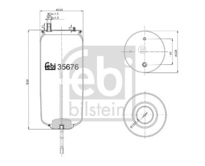 Пневмоподушка febi bilstein 35676