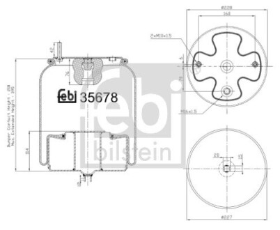 Пневмоподушка febi bilstein 35678