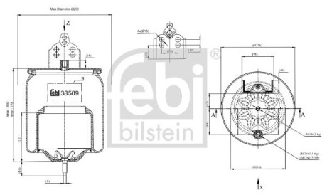 Пневмоподушка febi bilstein 38509 (фото 1)