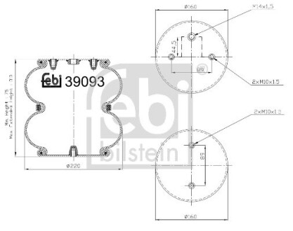 Подушка амортизуюча febi bilstein 39093