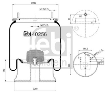 Подушка амортизуюча febi bilstein 40256 (фото 1)