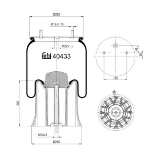 Подушка амортизуюча febi bilstein 40433