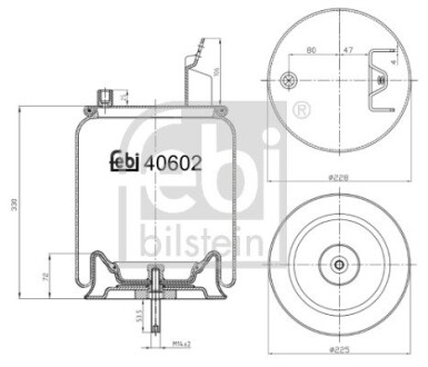 Пневмоподушка febi bilstein 40602 (фото 1)