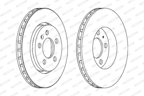 Тормозной диск ferodo ddf1154c