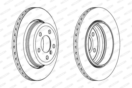 Диск тормозной ferodo ddf1297c1 (фото 1)