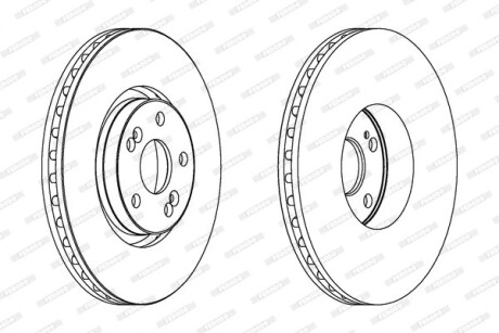 Тормозной диск ferodo ddf1368c1