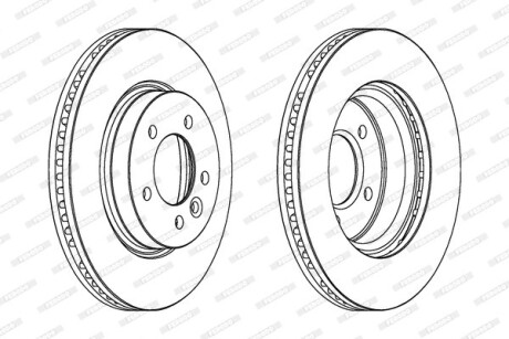 Диск тормозной ferodo ddf1430c1 (фото 1)