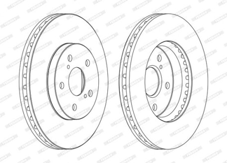 Диск тормозной ferodo ddf1446c (фото 1)