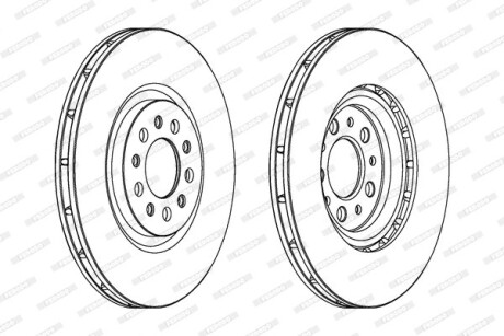 Тормозной диск ferodo ddf1455c1