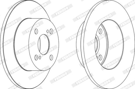 Диск тормозной ferodo ddf1487
