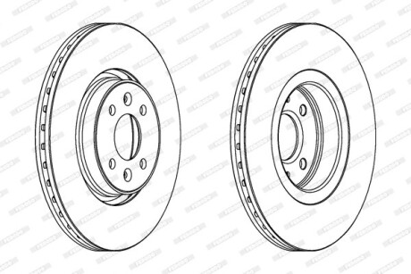 Тормозной диск ferodo ddf1513c