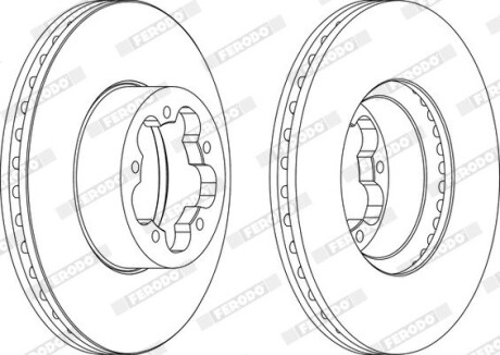Диск гальмівний ferodo ddf1555
