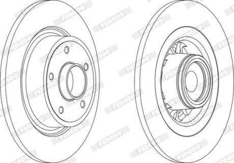 Диск тормозной ferodo ddf1569-1