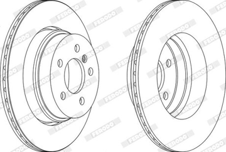 Диск гальмівний ferodo ddf1583c-1