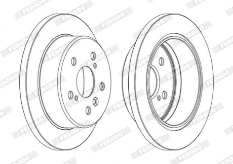 Тормозной диск ferodo ddf1598c