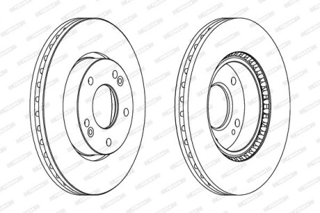 Тормозной диск ferodo ddf1619c