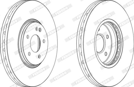Диск гальмівний ferodo ddf1670c-1