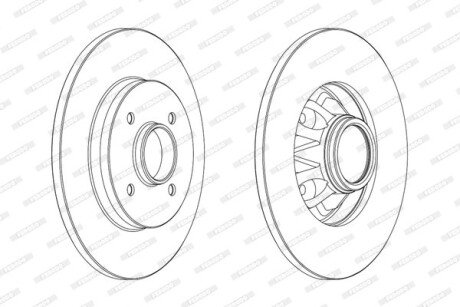 Диск гальмівний ferodo ddf1791c-1