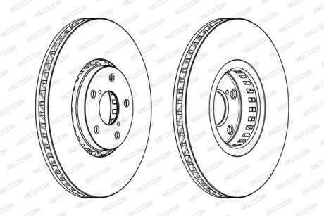 Диск гальмівний ferodo ddf1957rc-1