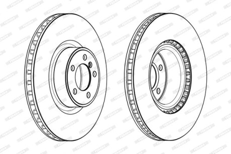 Диск тормозной ferodo ddf2086c1 (фото 1)