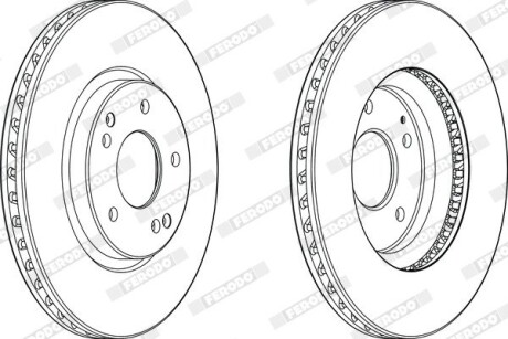 Диск тормозной ferodo ddf2091c (фото 1)