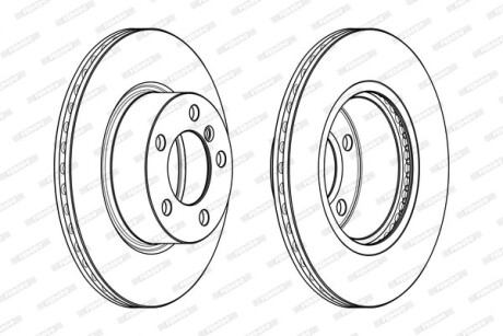 Гальмівний диск ferodo ddf2195c