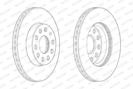 Гальмівний диск ferodo ddf2400c-1