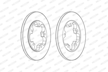 Диск тормозной ferodo ddf2484c