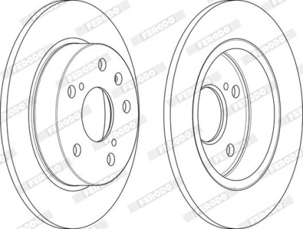 Диск тормозной ferodo ddf2493c (фото 1)