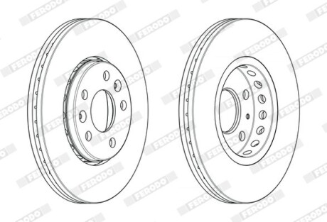 Тормозной диск ferodo ddf2507c