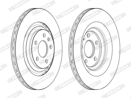 Диск тормозной ferodo ddf2546c (фото 1)