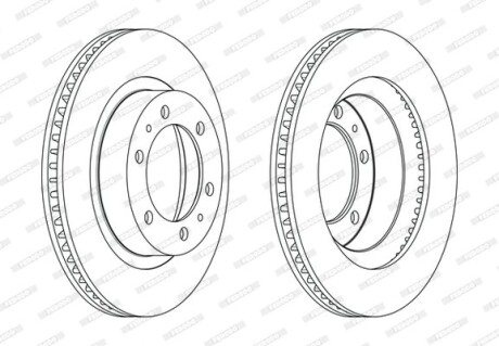 Диск тормозной ferodo ddf2607c